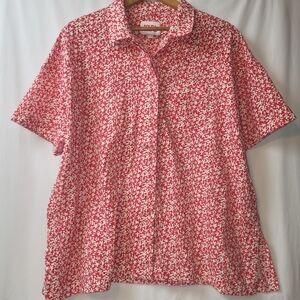 Solid & Striped The Cabana Shirt Women's Size Large Eyelet Floral‎ Cover Up